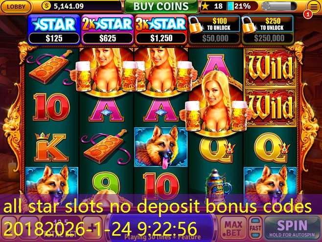 all star slots no deposit bonus codes 2018